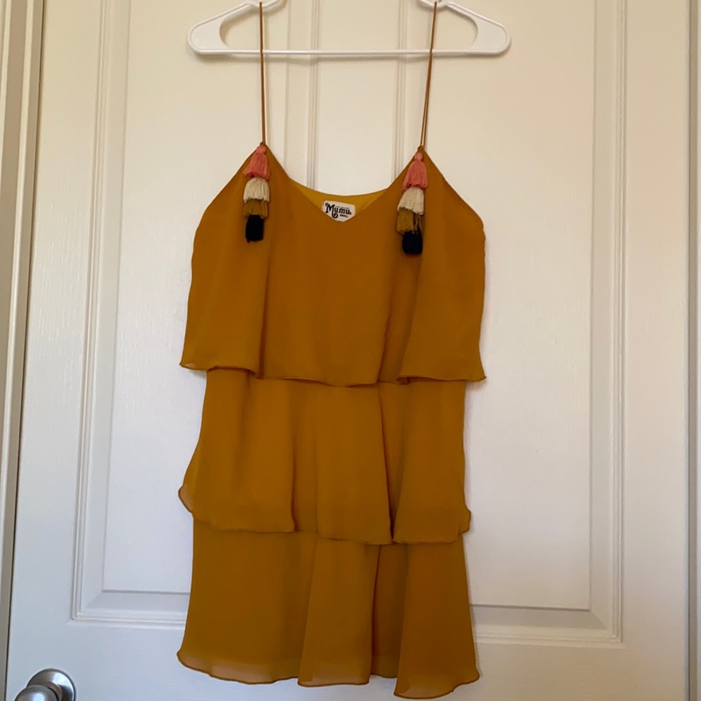 WORN ONCE Show me your Mumu Suarez tassel dress